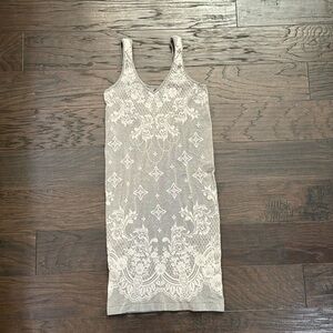 M. Rena Fitted Dress, seamless, grey. Size Small